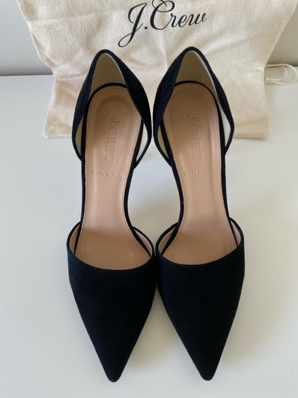 🇮🇹 J.Crew | Elsie suede d’Orsay Black pumps - Picture 3 of 14